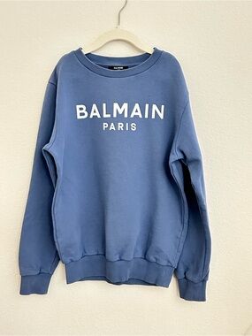 Balmain Light Blue Crewneck Sweatshirt